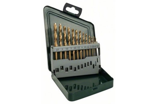 Bosch HSS Metal twist drill bit set 13-piece TiN DIN 338 Cylinder shank 1 Set 2607019436