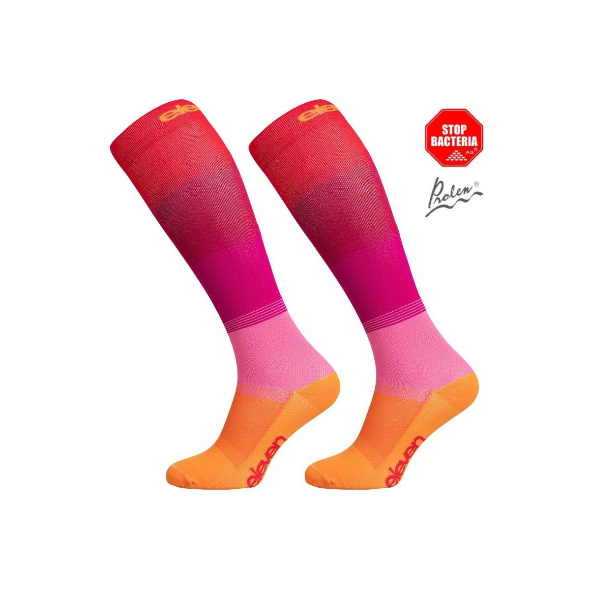 Eleven knee compression socks MONO pink