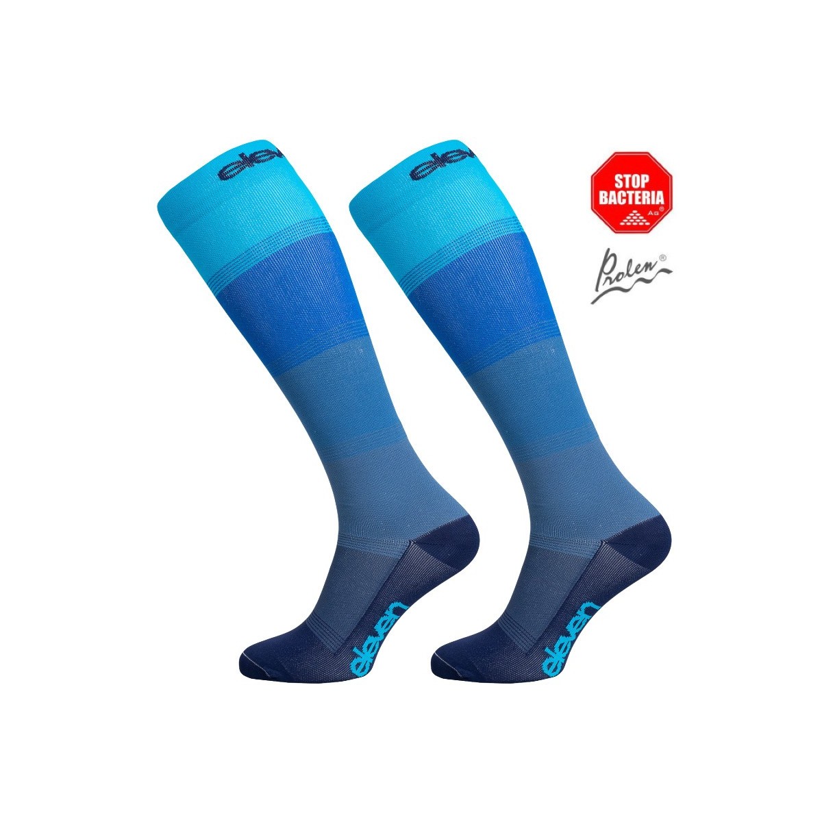 Eleven knee compression socks MONO blue