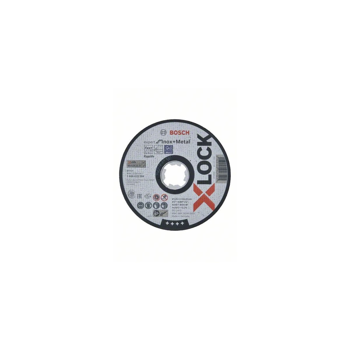 BOSCH Accessories Cutting disc (straight) 125 mm 22.23 mm 1 pc(s) 2608619264