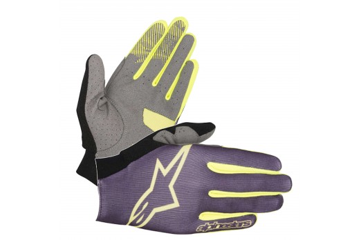ALPINESTARS long gloves AERO purple/yellow