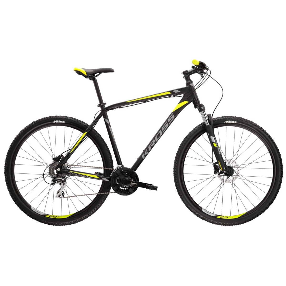 velosipēds HEXAGON 5.0 black/yellow 2021