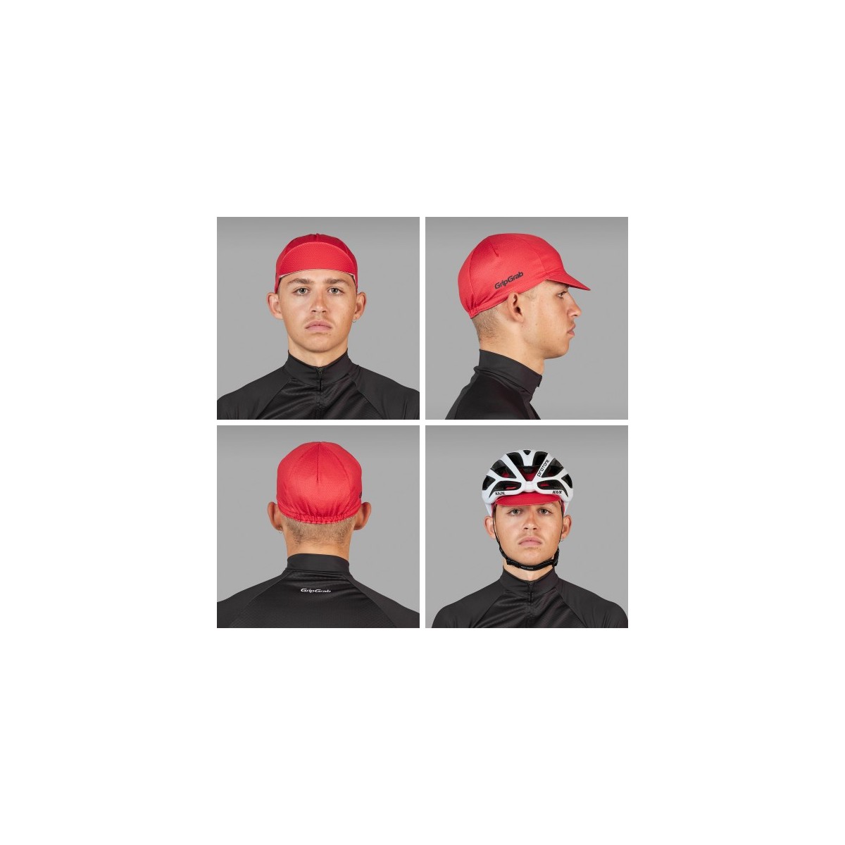 GRIPGRAB Lightweight Summer Cycling Cap - red/black