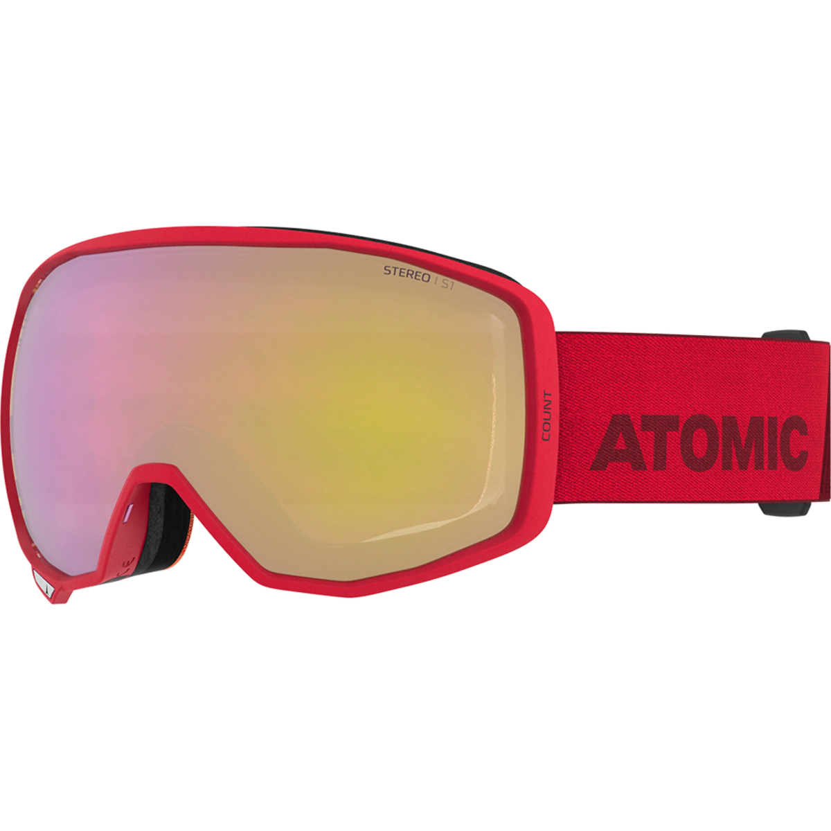 ATOMIC ATOMIC COUNT STEREO RED W/PINK YELLOW ST C1 goggles