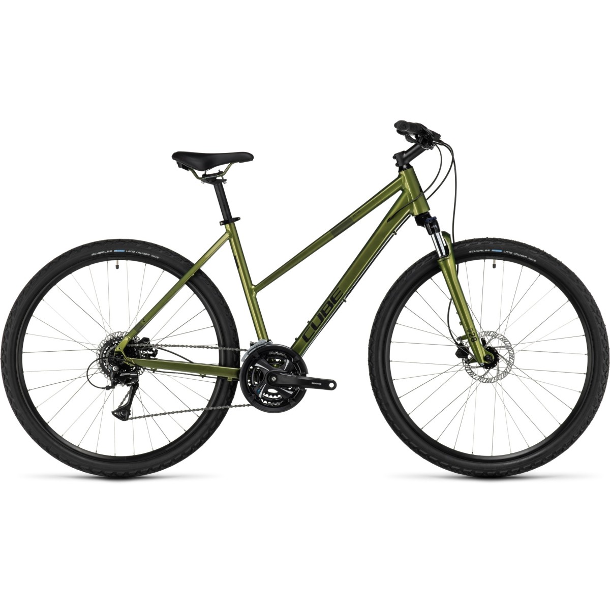 CUBE NATURE TRAPEZE SHINYMOSS´N´BLACK women's bicycle