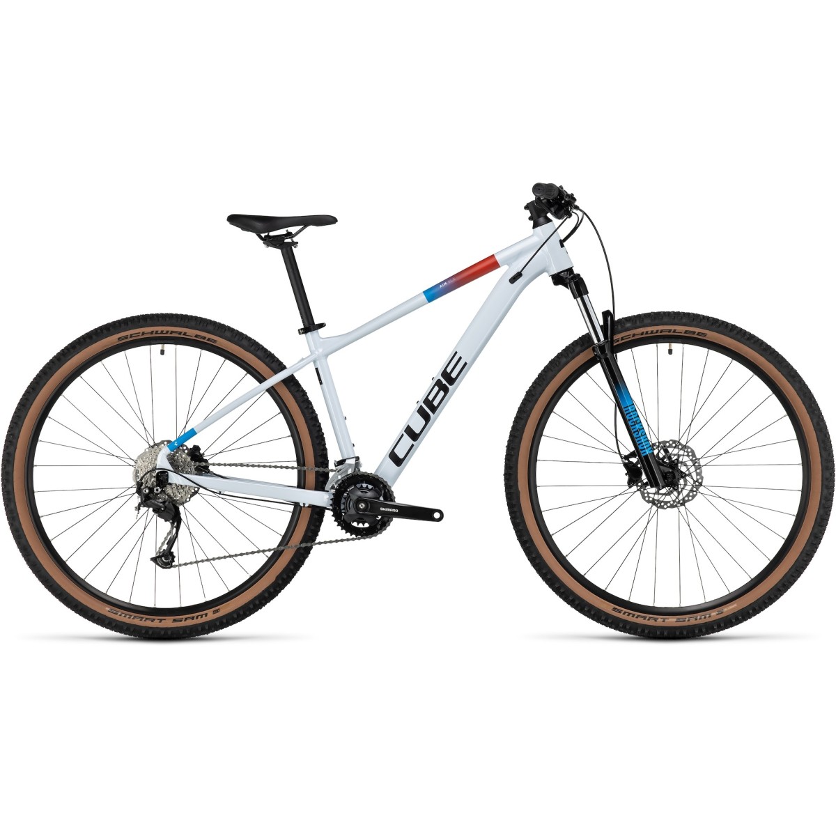 CUBE AIM SLX 29 mountain bike - white/red/blue - 2023