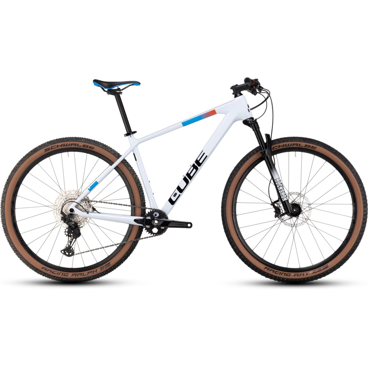 CUBE REACTION C:62 PRO bicycle - white/blue/red - 2023