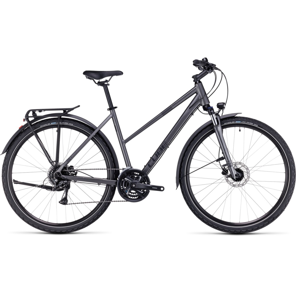 CUBE NATURE ALLROAD TRAPEZE - womens bicycle -  graphite/black - 2023