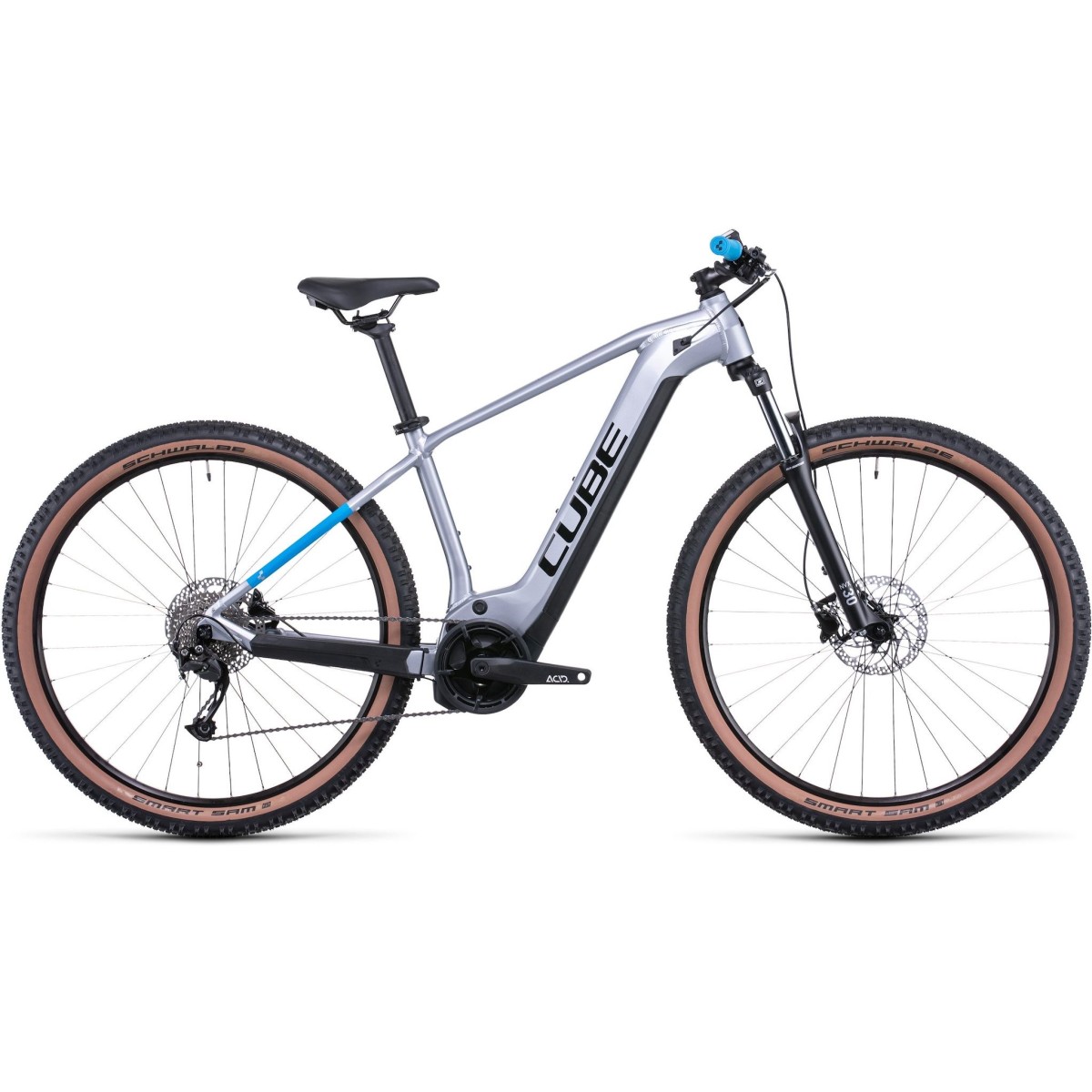 CUBE REACTION HYBRID PERFORMANCE 625 elektro velosipēds elektro velosipēds - polarsilver/blue