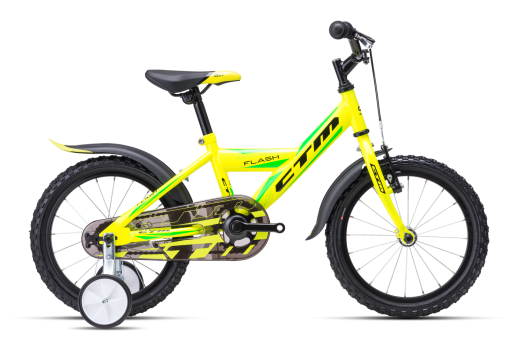 CTM FLASH 16 bērnu velosipēds - dzeltens