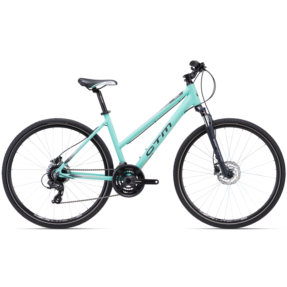 CTM MAXIMA 3.0 womens bicycle - turquoise/gray