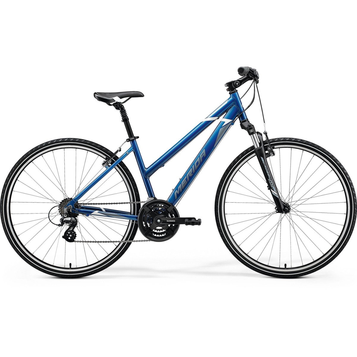 MERIDA CROSSWAY 10-V LADY bicycle - blue