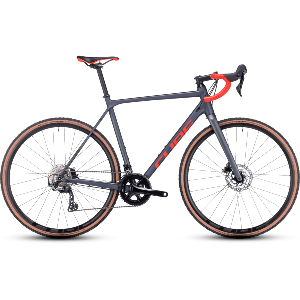 CUBE CROSS RACE PRO cyclocross velosipēds - grey/red - 2023