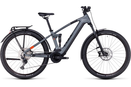 CUBE STEREO HYBRID 120 PRO 750 ALLROAD MTB elektro velosipēds - flashgrey/orange - 2023