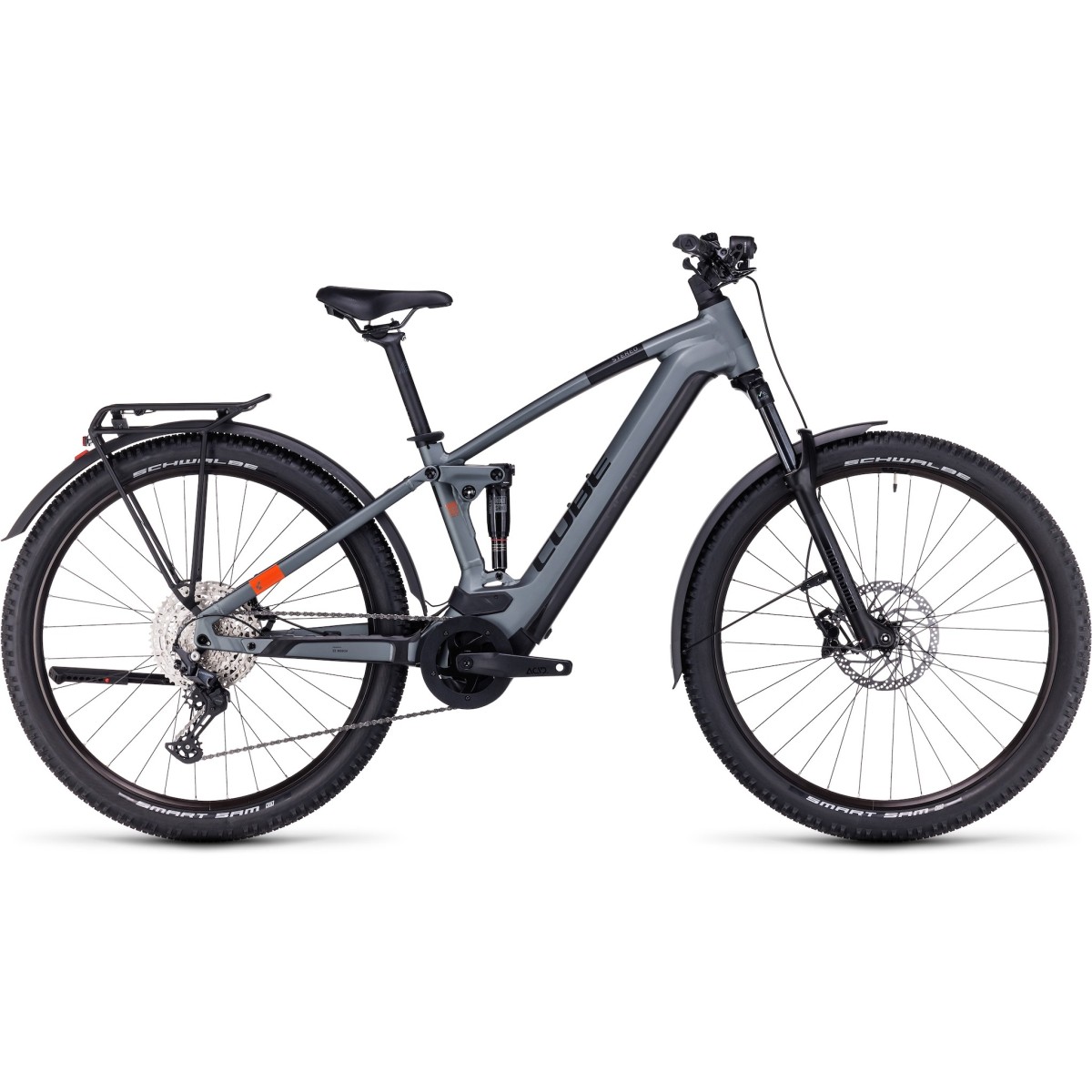 CUBE STEREO HYBRID 120 PRO 750 ALLROAD MTB elektro velosipēds - flashgrey/orange - 2023