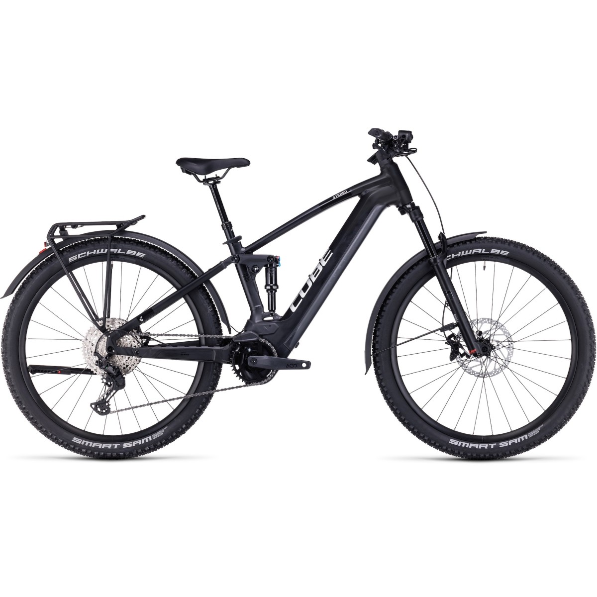 CUBE STEREO HYBRID 120 SLX 750 ALLROAD MTB elektro velosipēds - black/metal - 2023