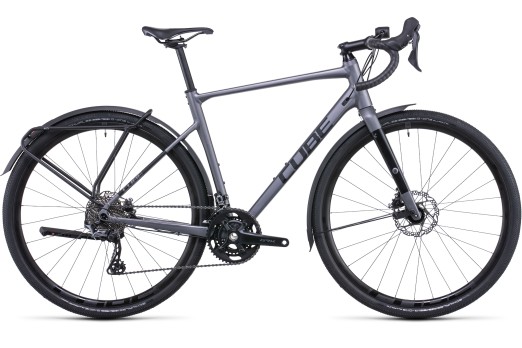 CUBE NUROAD RACE FE gravel velosipēds - grey/black - 2022