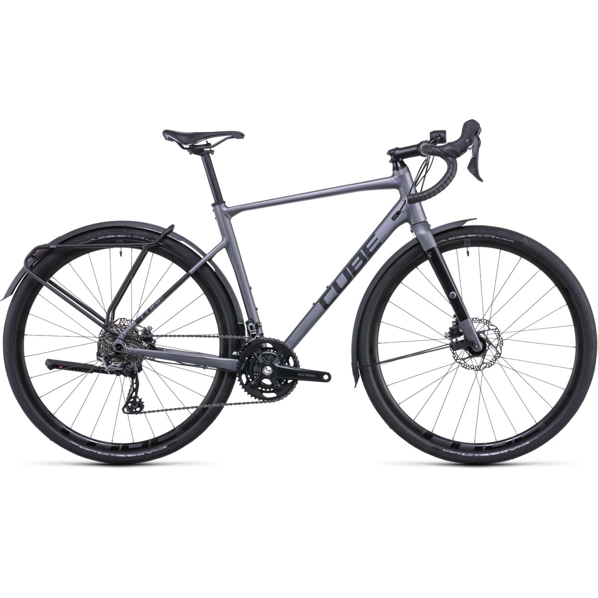 CUBE NUROAD RACE FE gravel velosipēds - grey/black - 2022