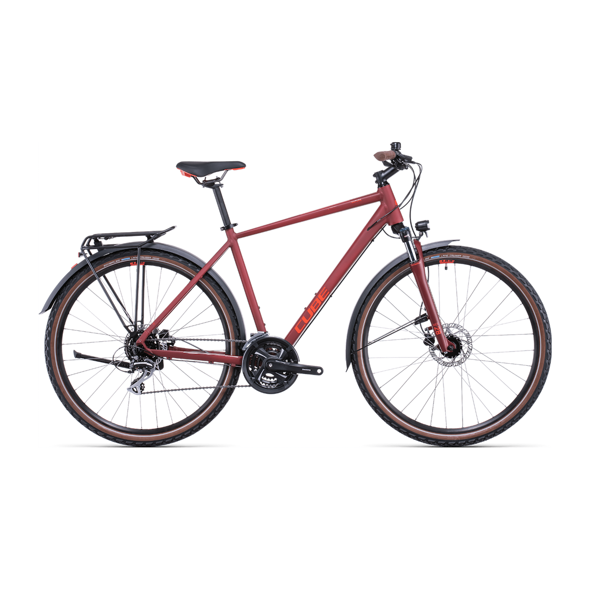 CUBE NATURE ALLROAD - mens bicycle - darkred/red