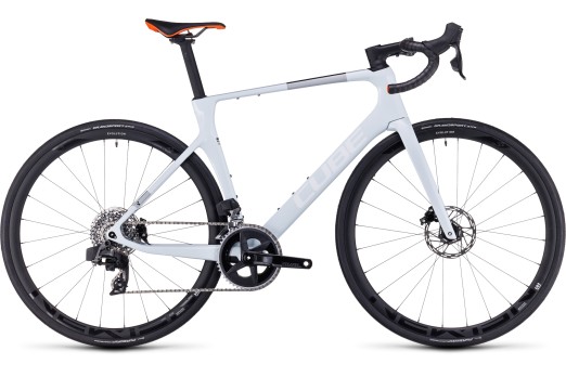 CUBE AGREE C:62 PRO karbona šosejas velosipēds - white/orange - 2023