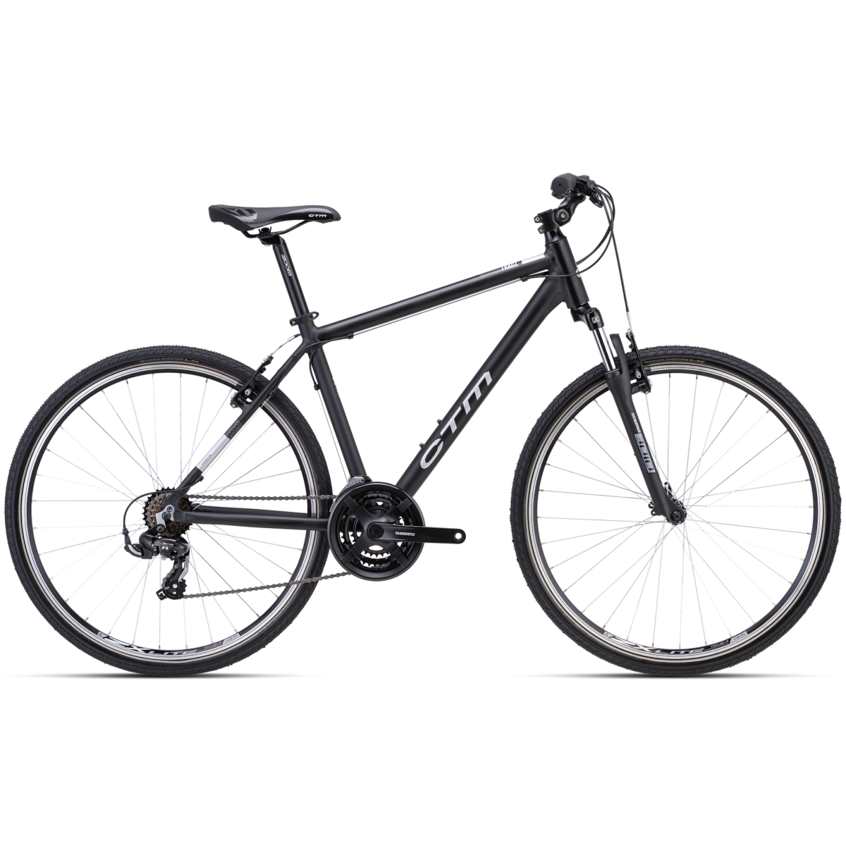 CTM TRANZ 1.0 velosipēds - melns - 2023