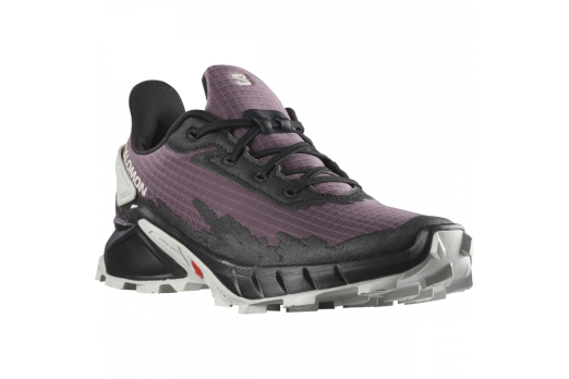 SALOMON ALPHACROSS 4 W trail running shoes - black/violet/white