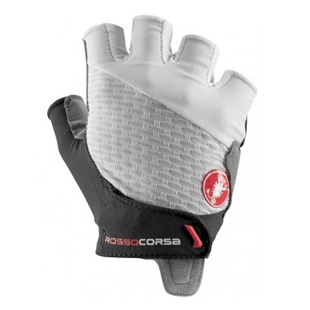 CASTELLI ROSSO CORSA 2 W short gloves - white