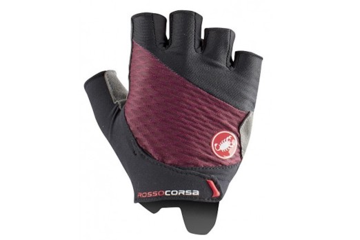CASTELLI ROSSO CORSA 2 W short gloves - red/black