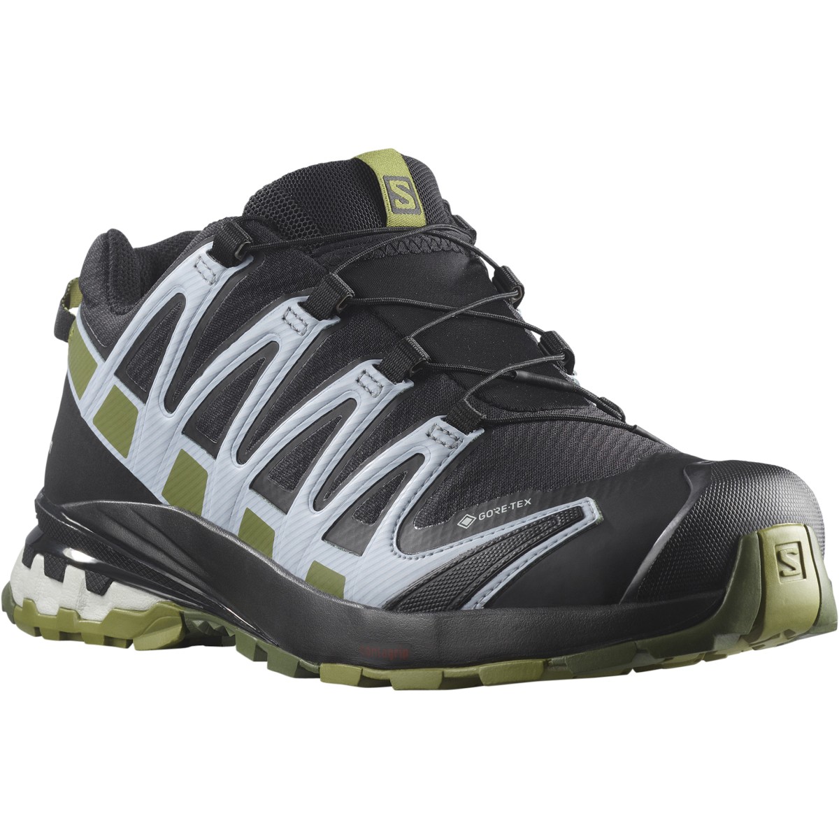 SALOMON XA PRO 3D V8 GTX W trail running shoes - black/green/light blue