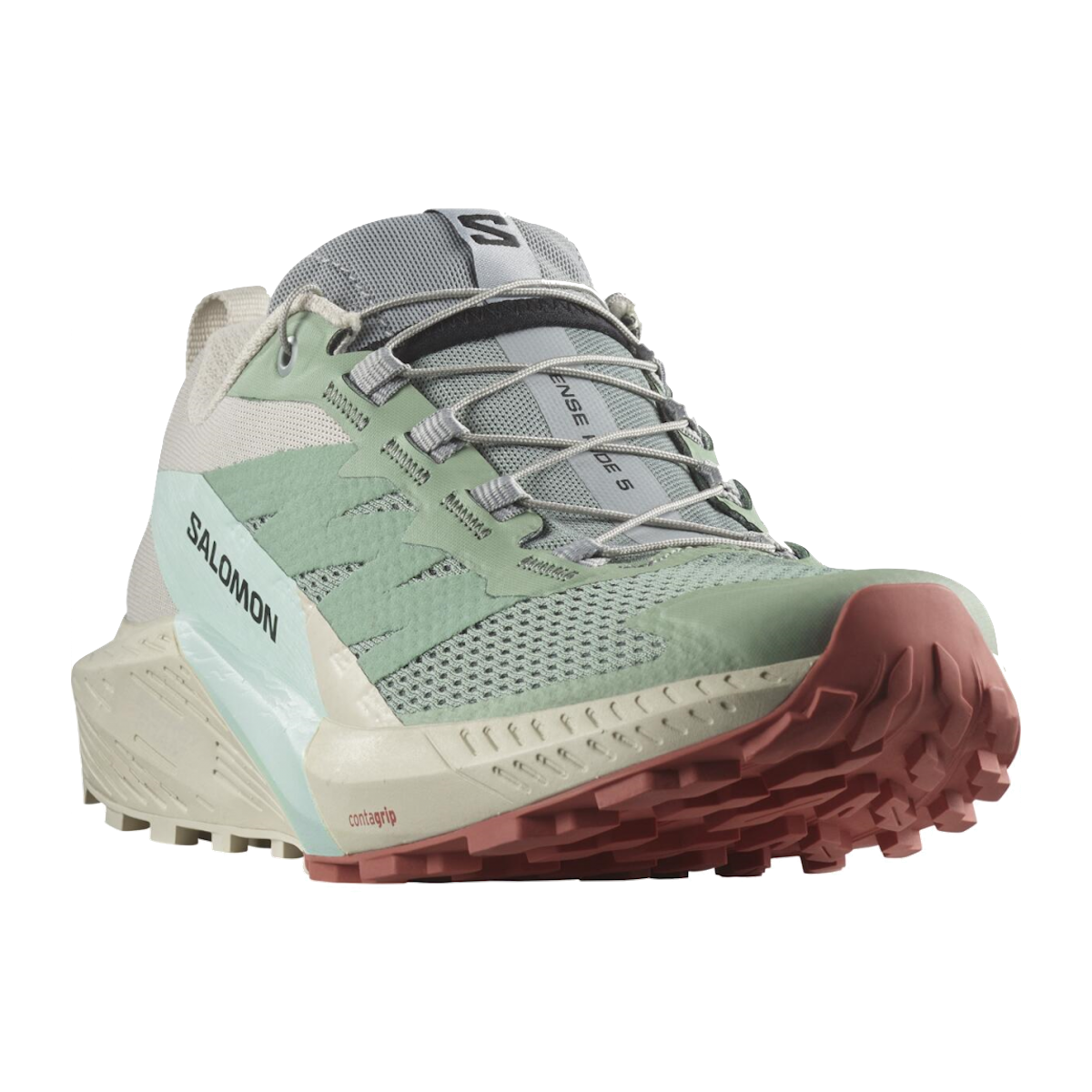 SALOMON SENSE RIDE 5 W trail running shoes - light blue/green/grey