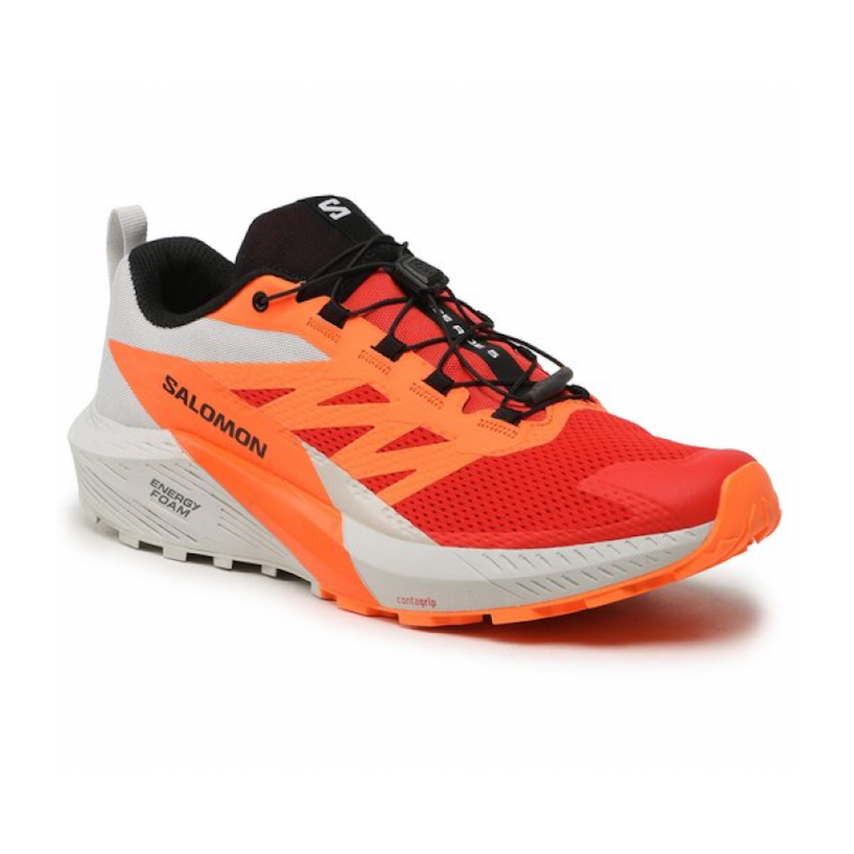 SALOMON SENSE RIDE 5 trail running shoes - grey/orange/red