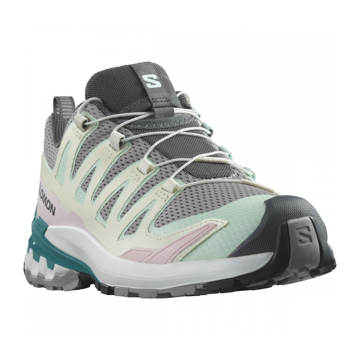 SALOMON XA PRO 3D V9 W hiking footwear - white/grey/pink