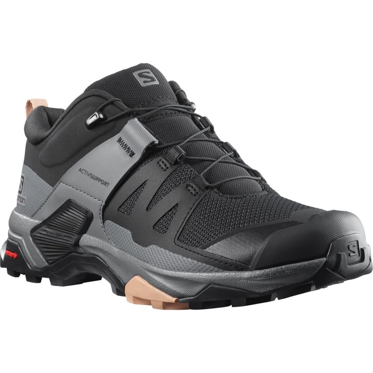 SALOMON X ULTRA 4 W hiking footwear - black/grey