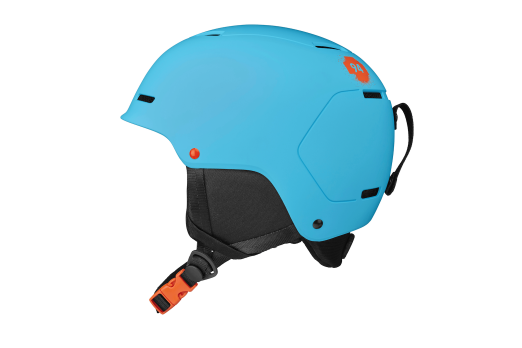 SPY LIL ASTRONOMIC SNOW helmet - matte blue/orange splatter logo