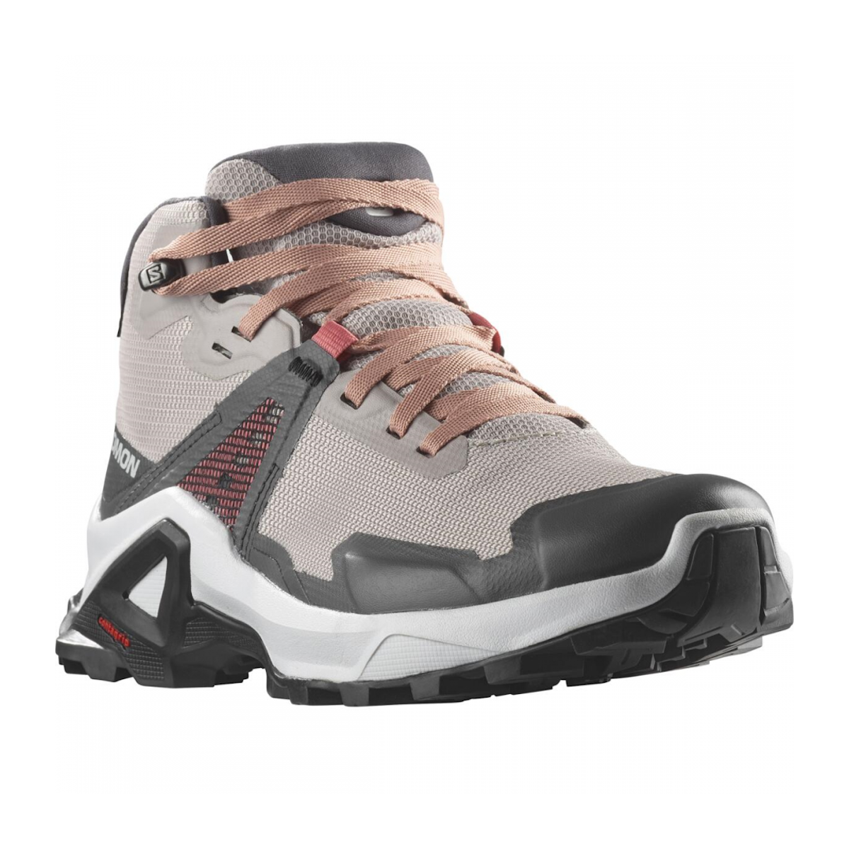 SALOMON X RAISE MID GTX J hiking footwear - white/grey/pink