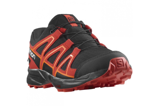 SALOMON SPEEDCROSS CSWP J trail running shoes - black/red/orange
