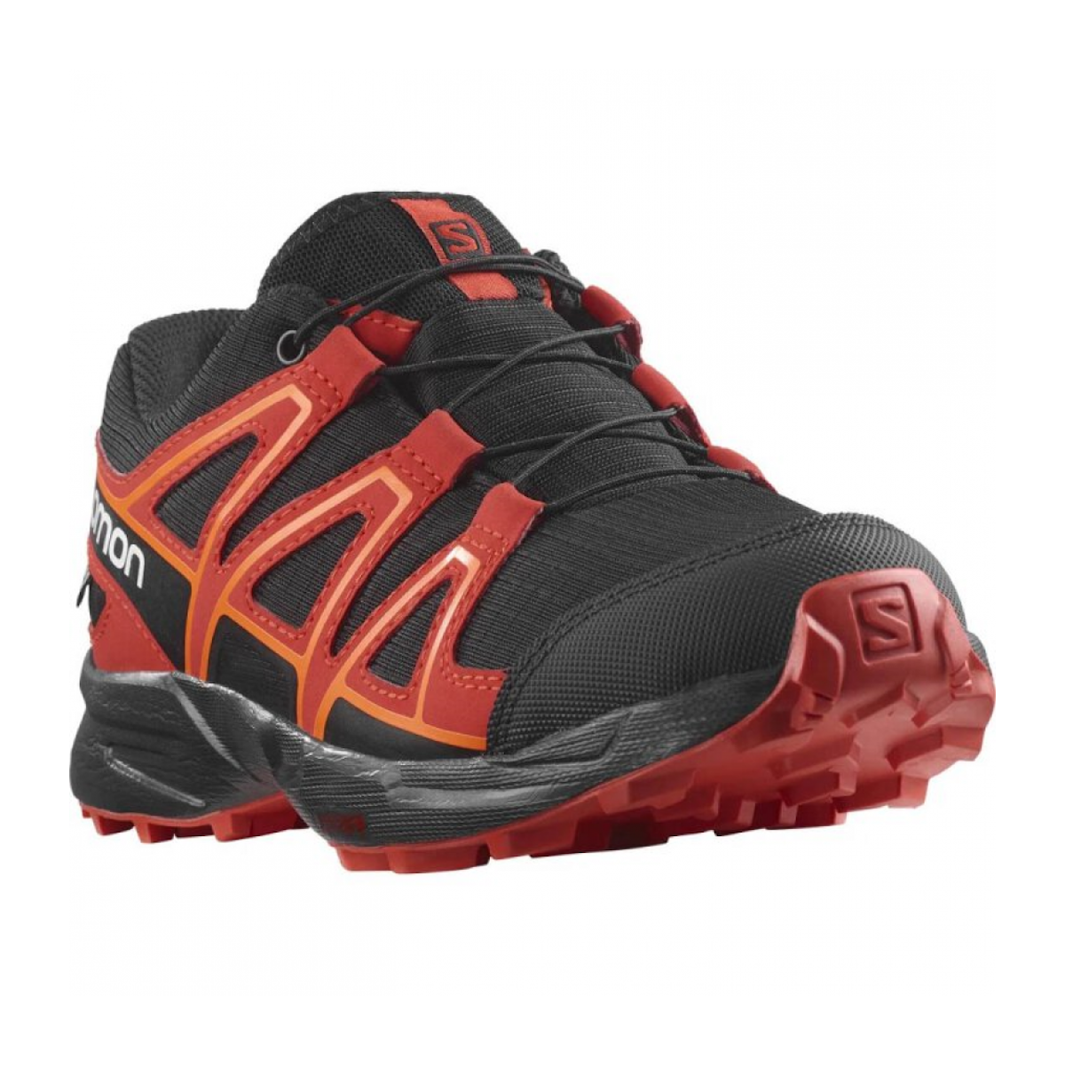 SALOMON SPEEDCROSS CSWP J trail running shoes - black/red/orange