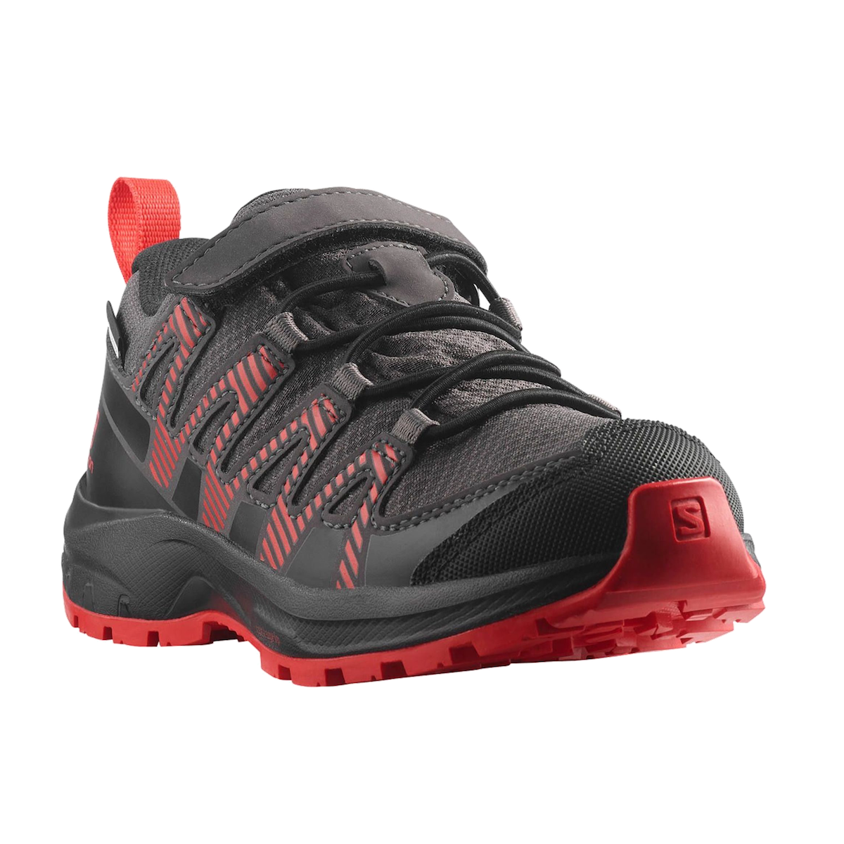 SALOMON XA PRO V8 CSWP K trail running shoes - black/grey/red