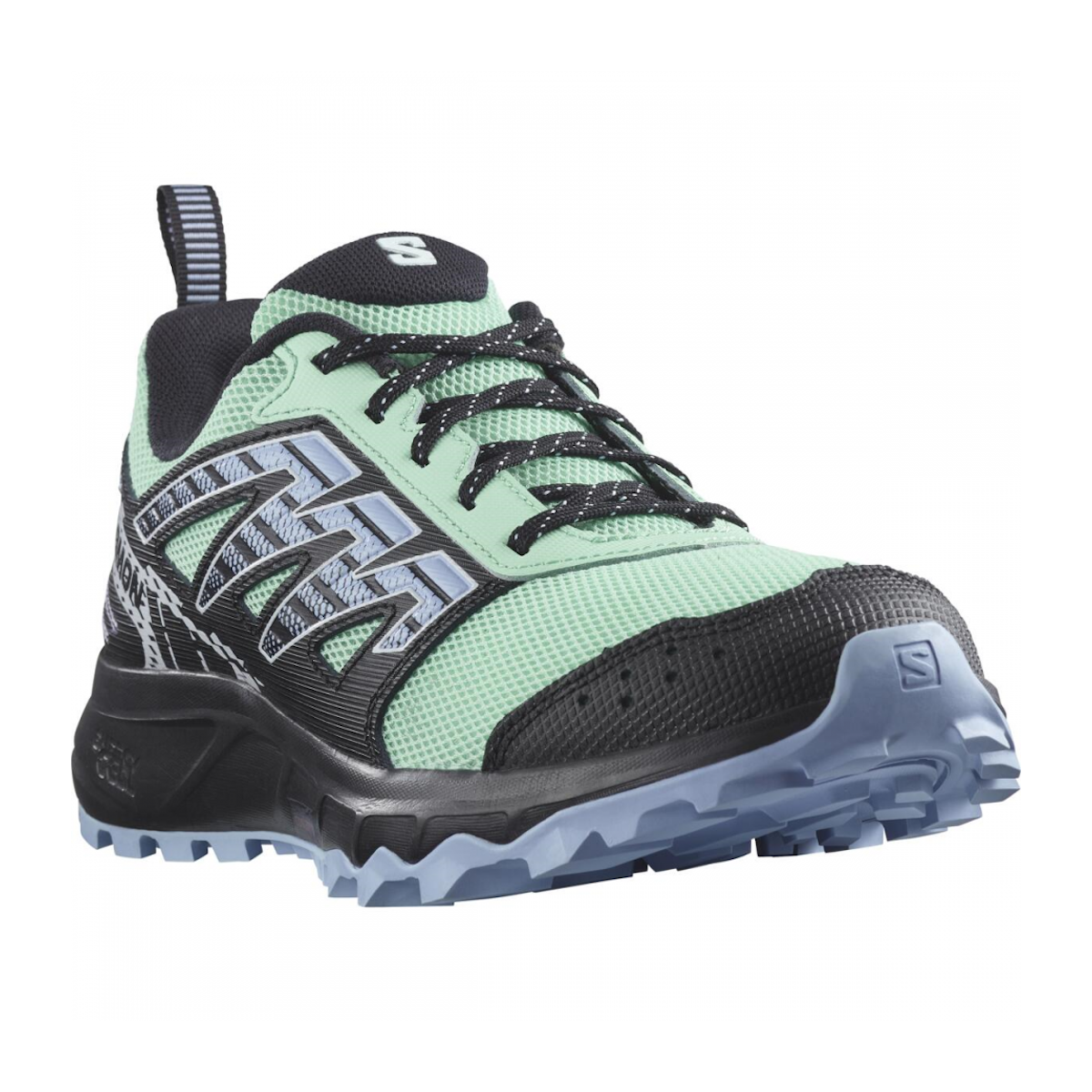 SALOMON WANDER W trail running shoes - black/green/violet