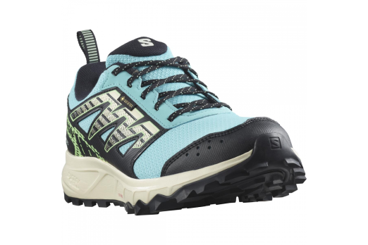 SALOMON WANDER GTX W trail running shoes - blue/green/black