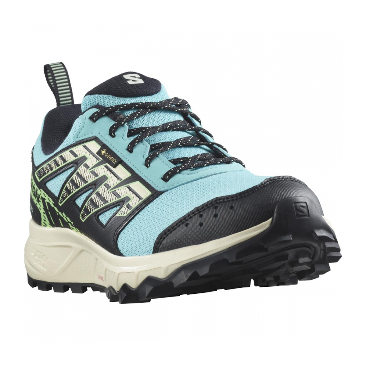 SALOMON WANDER GTX W trail running shoes - blue/green/black