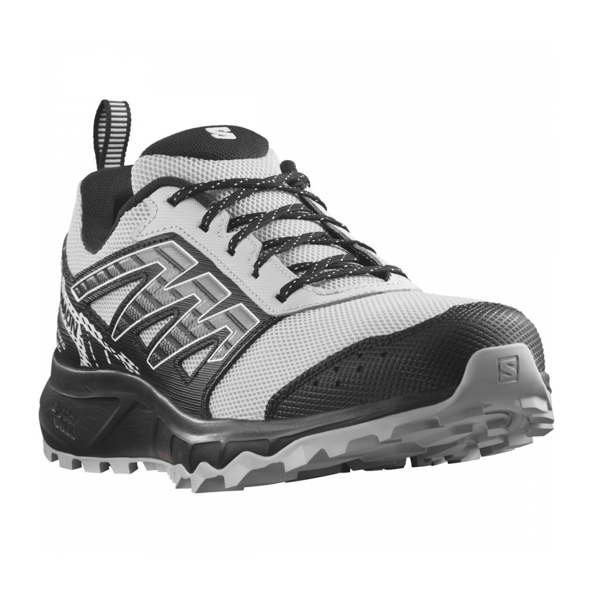 SALOMON WANDER trail running shoes - grey/white/black