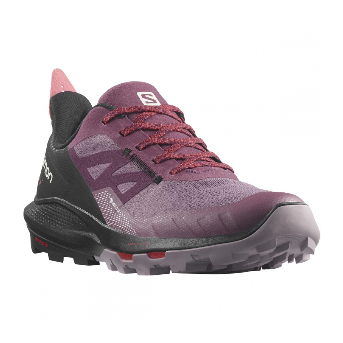 SALOMON OUTPULSE GTX W trail running shoes - violet/black/red