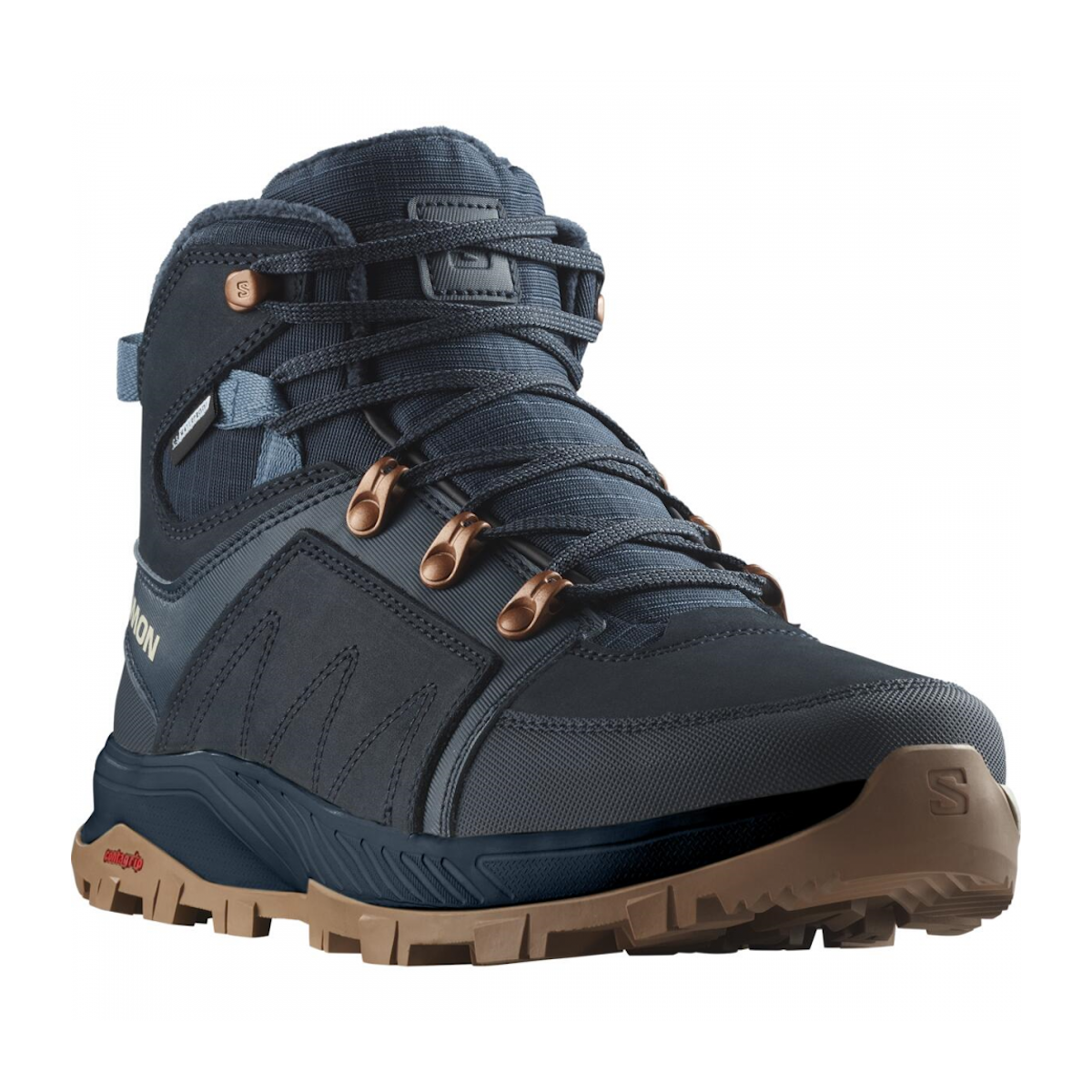SALOMON OUTCHILL TS CSWP W winter shoes - dark blue/brown