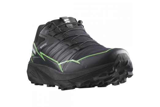SALOMON THUNDERCROSS GTX trail running shoes - black/green