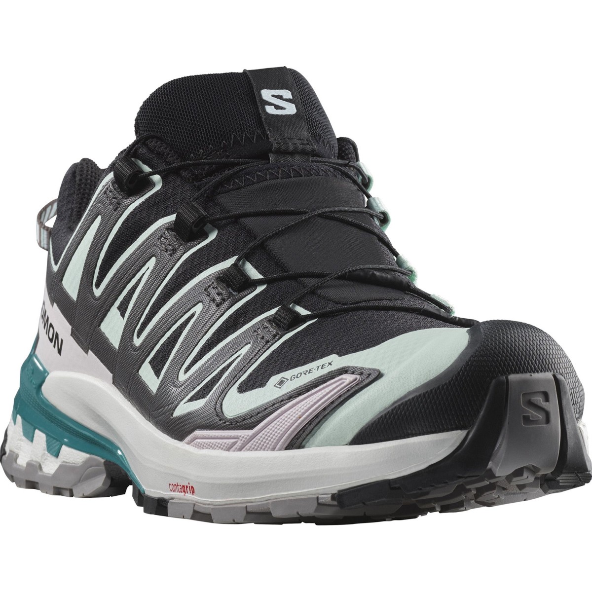 SALOMON XA PRO 3D V9 GTX W trail running shoes - black/light blue/pink