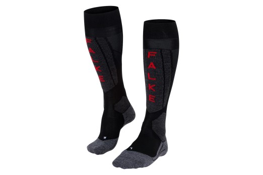 FALKE SK5 SILK WOMEN socks - black/grey/red