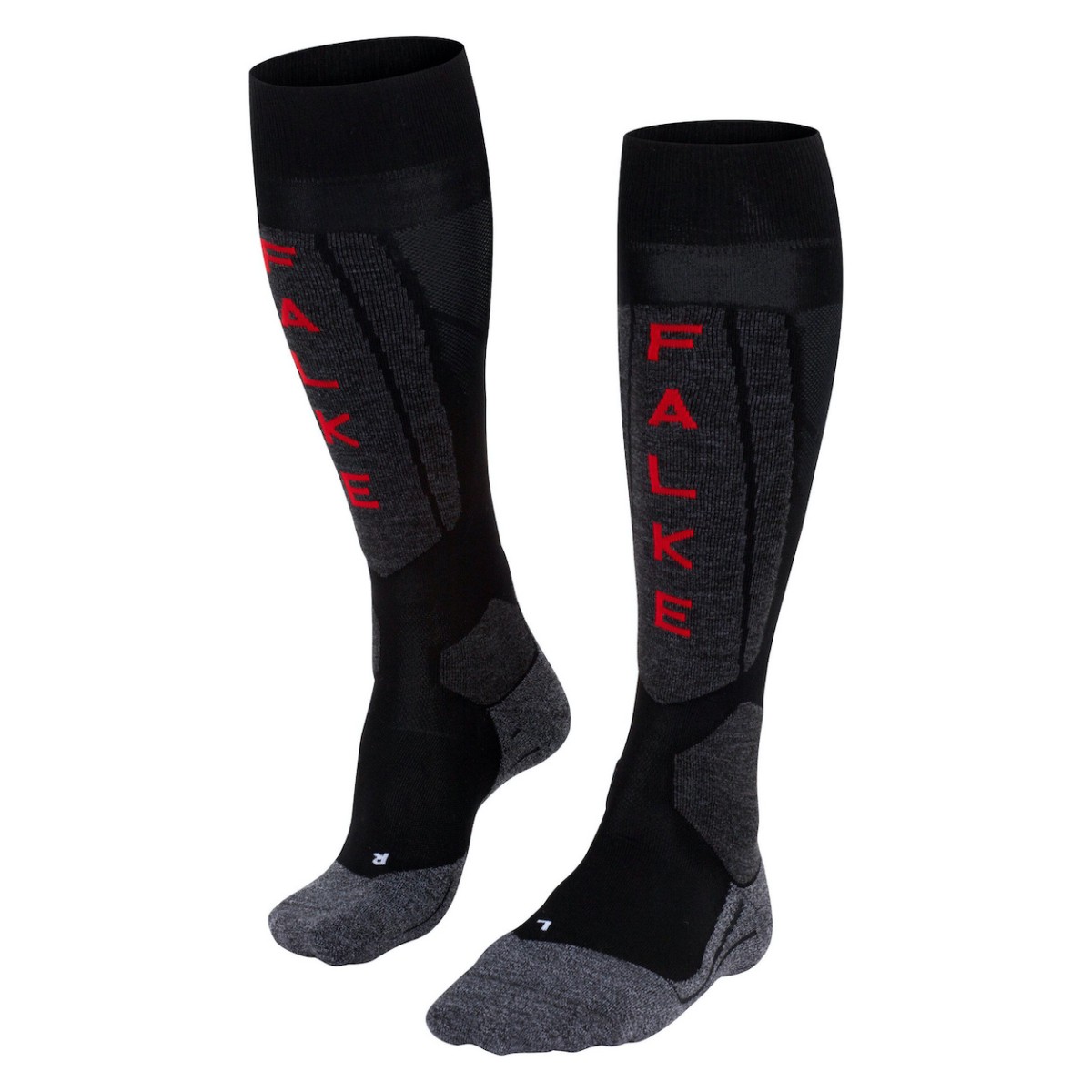 FALKE SK5 SILK WOMEN socks - black/grey/red