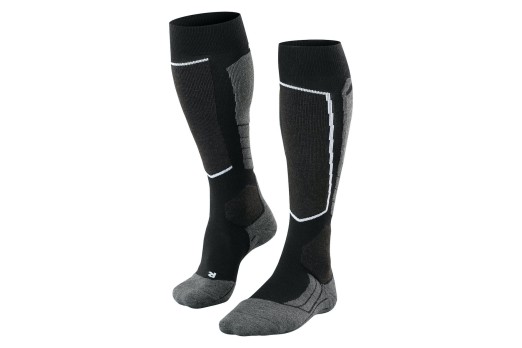 FALKE SK2 WOOL socks - black/grey