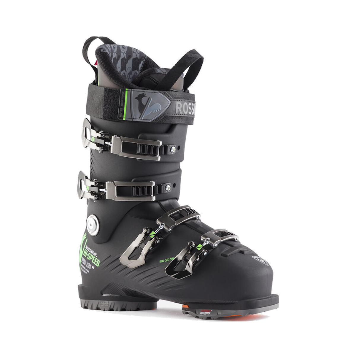 ROSSIGNOL HI-SPEED PRO120 MV GW alpine ski boots - black/green